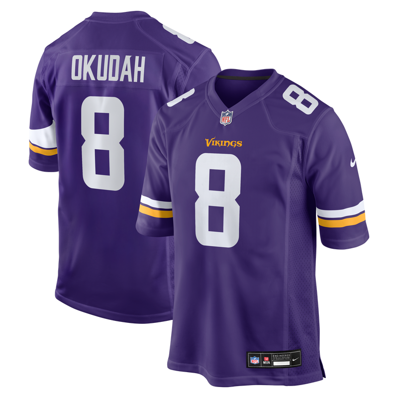 Minnesota Vikings Jeff Okudah Nike Purple Team Game Jersey