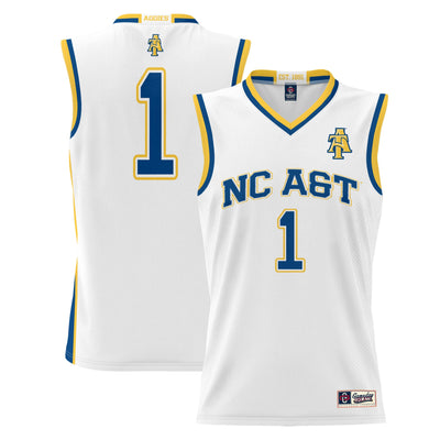 #1 North Carolina A&T Aggies GameDay Greats Lightweight Basketball Jersey - White