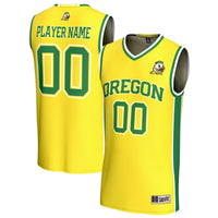 Oregon Ducks GameDay Greats Lightweight Collegiate Basketball NIL Pick-A-Player Fashion Jersey - Yellow