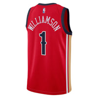 New Orleans Pelicans Jordan Brand Statement Edition Swingman Jersey - Red - Zion Williamson