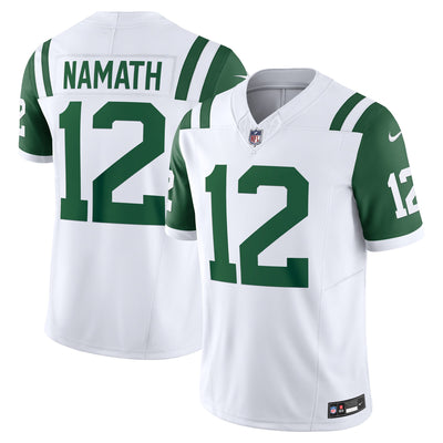 New York Jets Joe Namath Nike White Classic Alternate Vapor F.U.S.E. Retired Player Limited Jersey