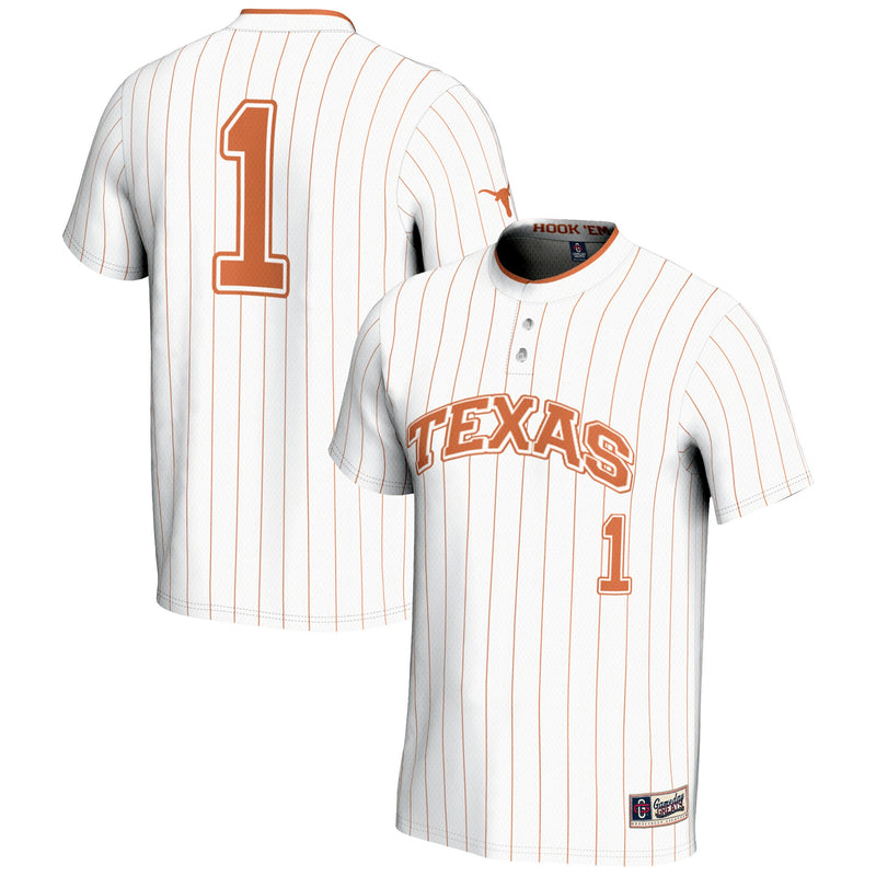 #1 Texas Longhorns GameDay Greats Lightweight Softball Jersey - White