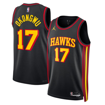 Atlanta Hawks Jordan Statement Edition Swingman Jersey - Black - Onyeka Okongwu -