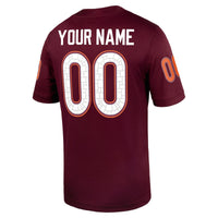 Virginia Tech Hokies Nike Custom Football Game Jersey - Maroon