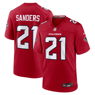 Atlanta Falcons Deion Sanders Nike Red Retired Player Game Jersey