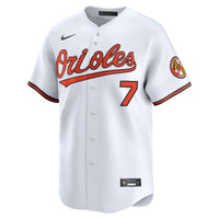 Baltimore Orioles Jackson Holliday Nike White Home Limited Jersey
