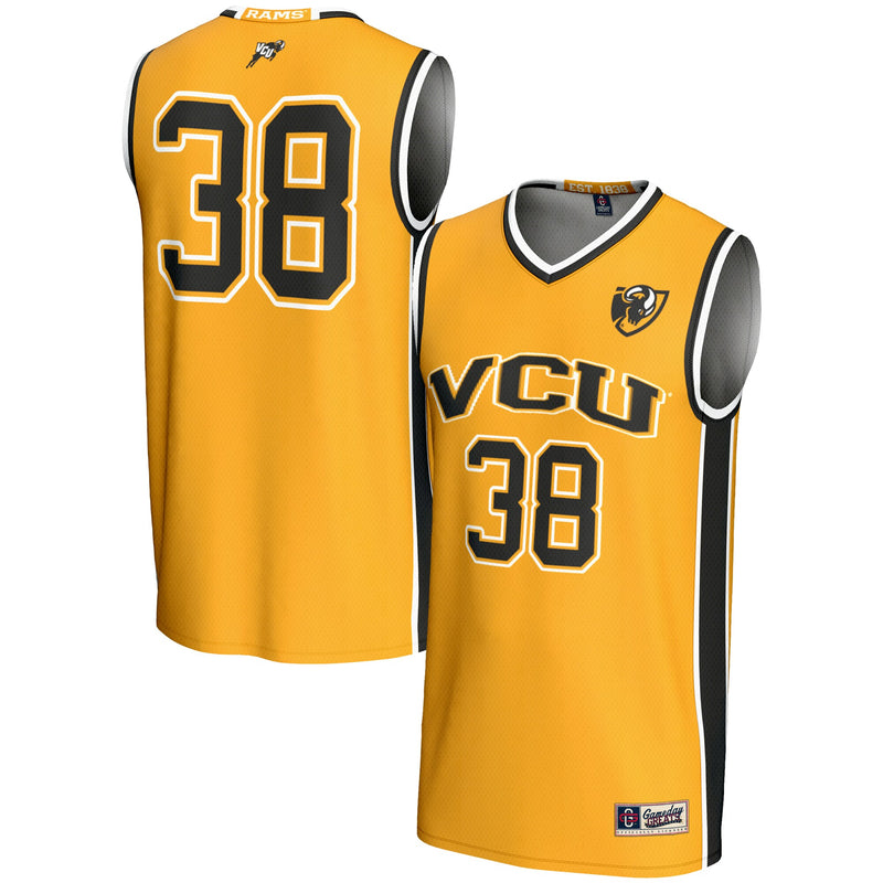 #38 VCU Rams GameDay Greats Lightweight Basketball Jersey - Gold