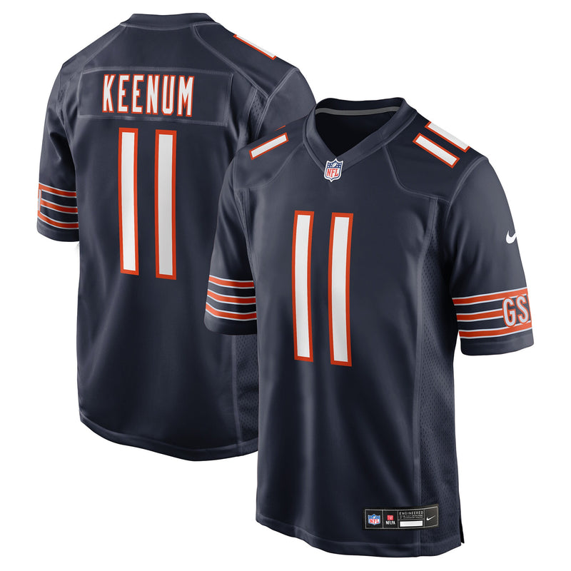 Chicago Bears Case Keenum Nike Navy Team Game Jersey