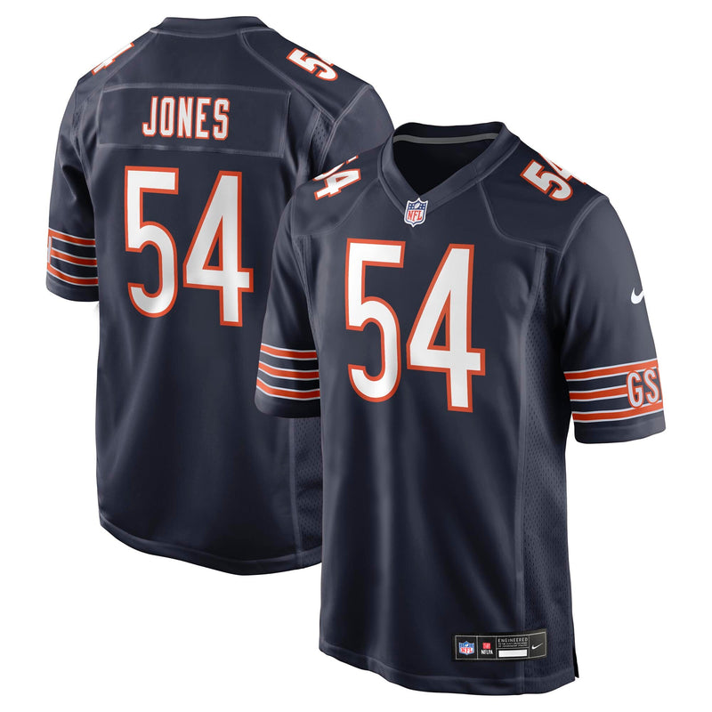 Chicago Bears Logan Jones Nike Navy Team Game Jersey