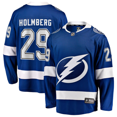 Tampa Bay Lightning Pontus Holmberg Fanatics Blue Home Breakaway Jersey