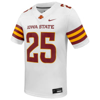 #25 Iowa State Cyclones Nike Game Football Jersey - White