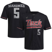Patrick Mahomes Texas Tech Red Raiders adidas Replica Baseball Jersey - Black