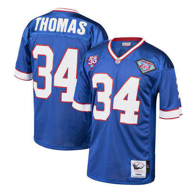Buffalo Bills 1985 Thurman Thomas Mitchell & Ness Royal Authentic Throwback Retired Player Jersey