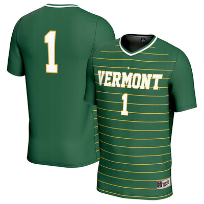 #1 Vermont Catamounts GameDay Greats 2024 NCAA Soccer National Champions One-Star Lightweight Fashion Jersey - Green
