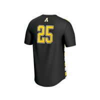 GameDay Greats #25 Black Appalachian State Mountaineers Lightweight Soccer Fashion Jersey