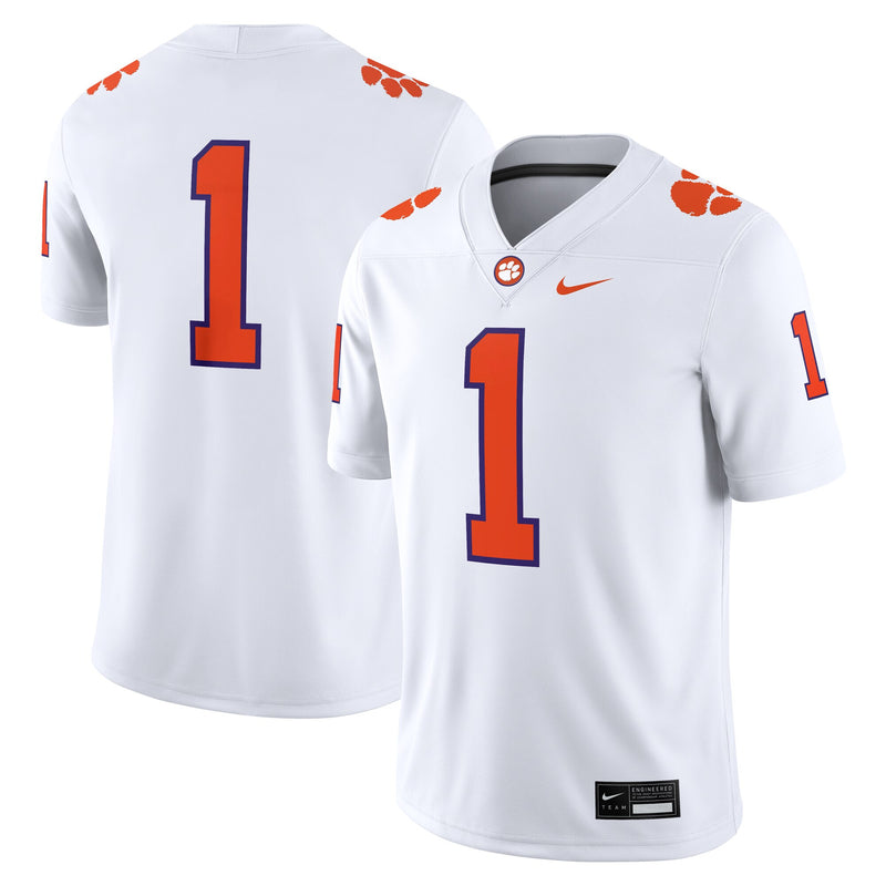 #1 Clemson Tigers Nike Game Jersey - White