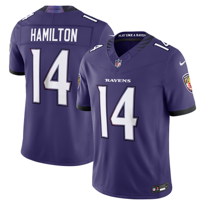 Baltimore Ravens Kyle Hamilton Nike Purple Team Vapor F.U.S.E. Stitched Limited Jersey