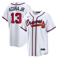 Atlanta Braves Ronald Acuña Jr. Nike White Home Replica Jersey