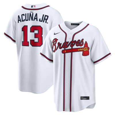 Atlanta Braves Ronald Acuña Jr. Nike White Home Replica Jersey