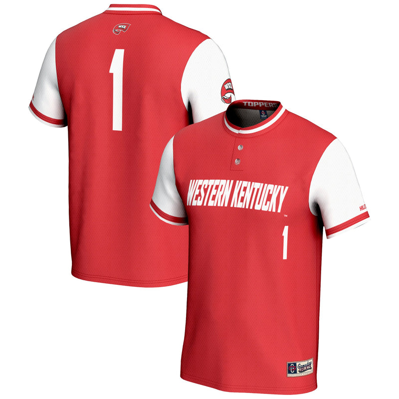 #1 Western Kentucky Hilltoppers GameDay Greats Lightweight Softball Jersey - Red