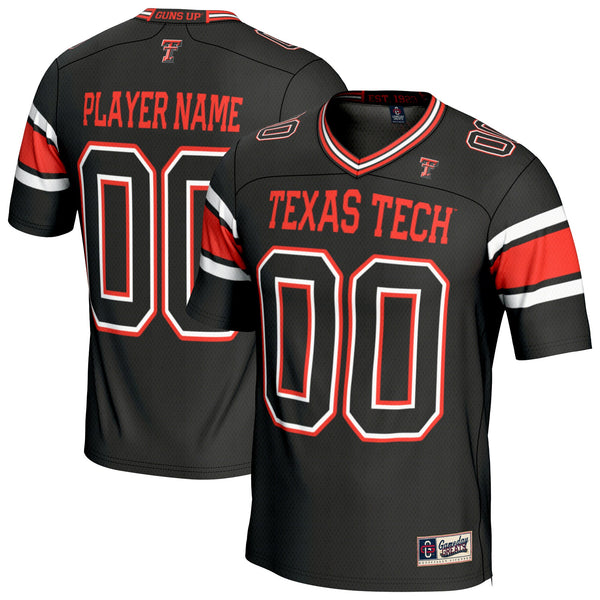 Texas Tech Red Raiders GameDay Greats Personalized Football Fashion Jersey - Black