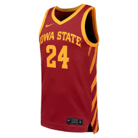 #24 Iowa State Cyclones Nike Replica Basketball Jersey - Cardinal