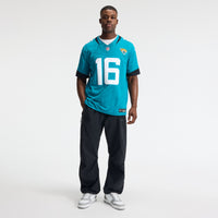 Jacksonville Jaguars Trevor Lawrence Nike Teal Team Vapor F.U.S.E. Stitched Limited Jersey