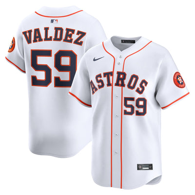 Houston Astros Framber Valdez Nike White Home Limited Player Jersey