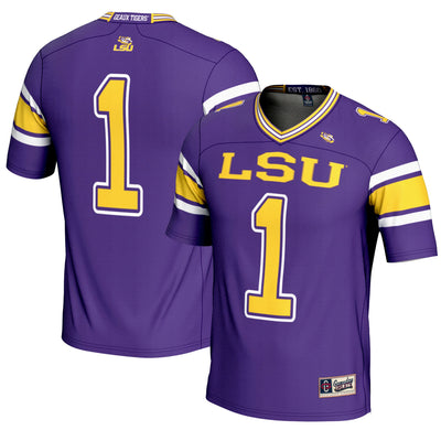 #1 LSU Tigers GameDay Greats Endzone Football Jersey - Purple