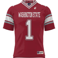 #1 Washington State Cougars GameDay Greats Football Jersey - Crimson