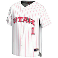 #1 Utah Utes GameDay Greats Lightweight Baseball Fashion Jersey - White