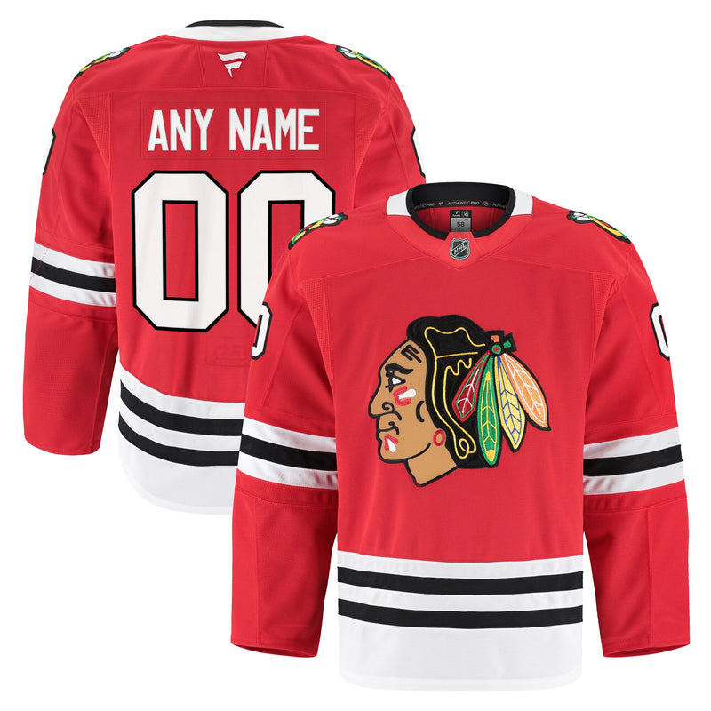 Chicago Blackhawks Fanatics Red Home Authentic Pro Custom Jersey