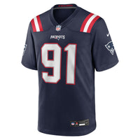New England Patriots Elijah Ponder Nike Navy Team Game Jersey
