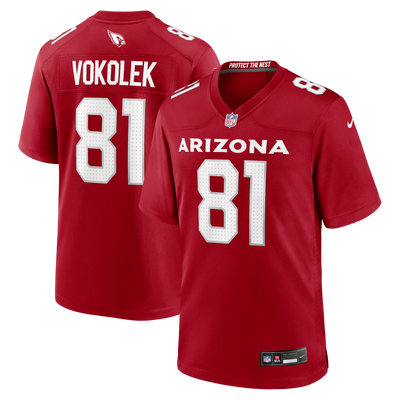 Arizona Cardinals Travis Vokolek Nike Cardinal Team Game Jersey