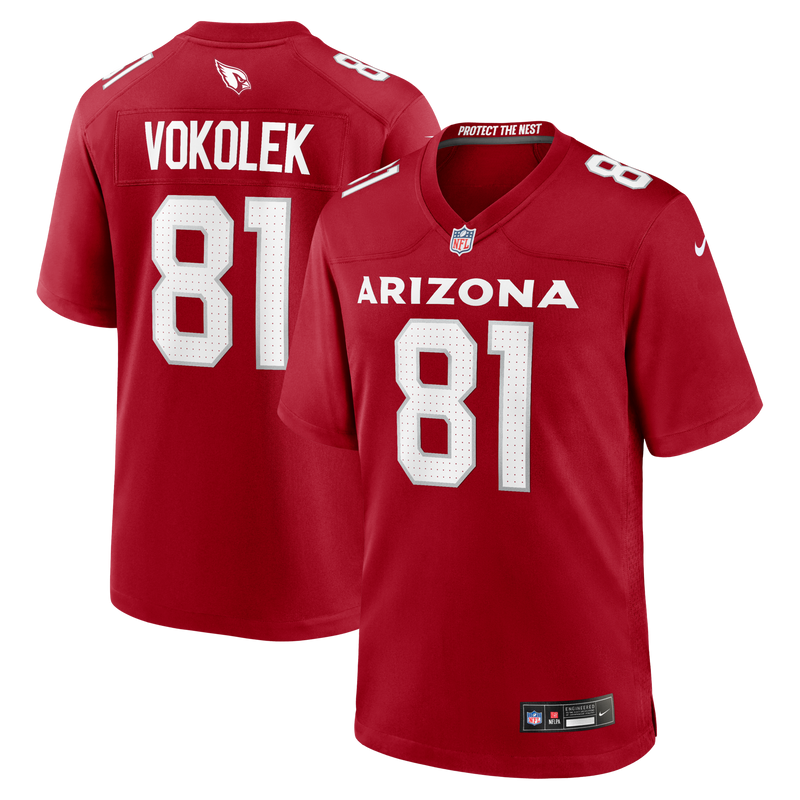 Arizona Cardinals Travis Vokolek Nike Cardinal Team Game Jersey