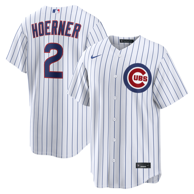 Chicago Cubs Nico Hoerner Nike White Home Replica Jersey