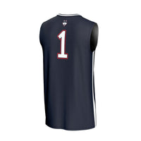 #1 UConn Huskies GameDay Greats Lightweight Collegiate Basketball Fashion Jersey - Navy