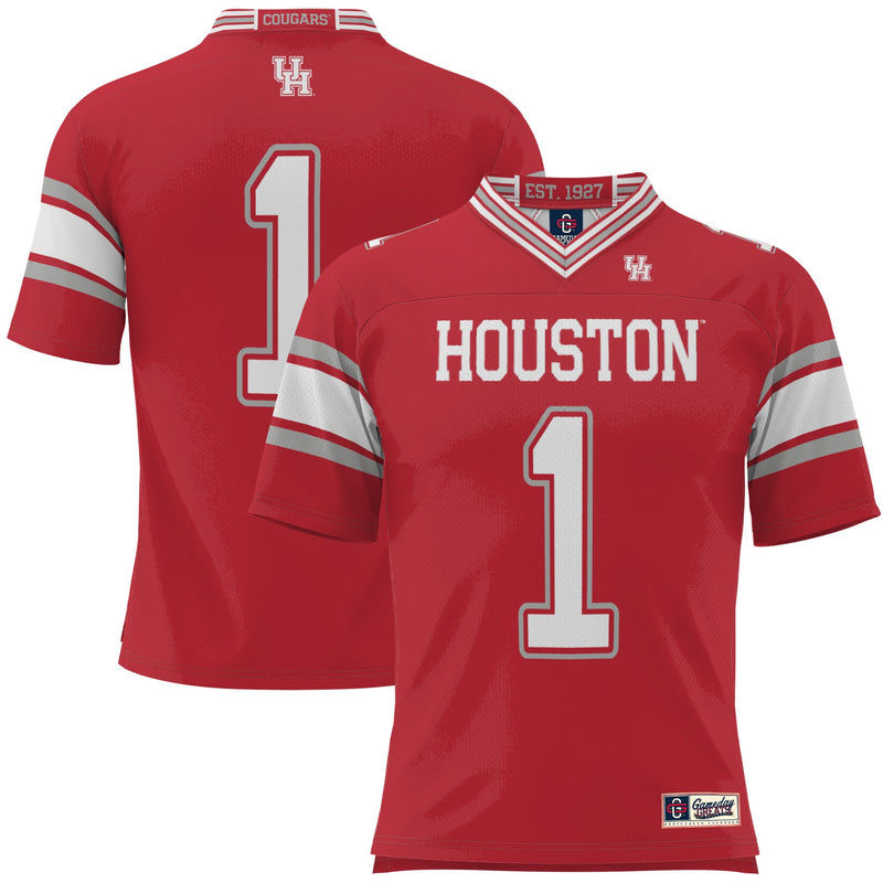 #1 Houston Cougars GameDay Greats Football Jersey - Red