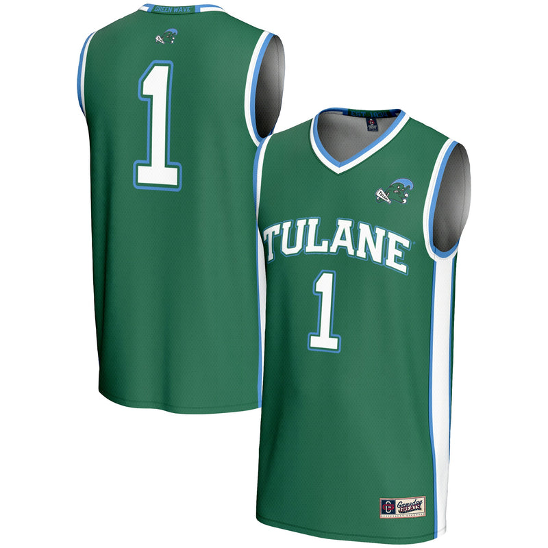 #1 Tulane Green Wave GameDay Greats Lightweight Basketball Jersey - Green