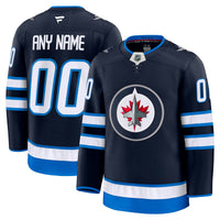 Winnipeg Jets Fanatics Navy Home Premium Custom Jersey
