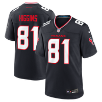 Houston Texans Jayden Higgins Nike Navy Game Jersey