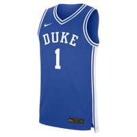 #1 Duke Blue Devils Nike Road Replica Jersey - Royal