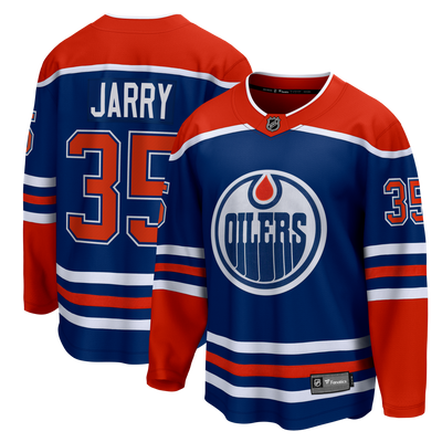 Edmonton Oilers Tristan Jarry Fanatics Royal Home Premier Breakaway Player Jersey