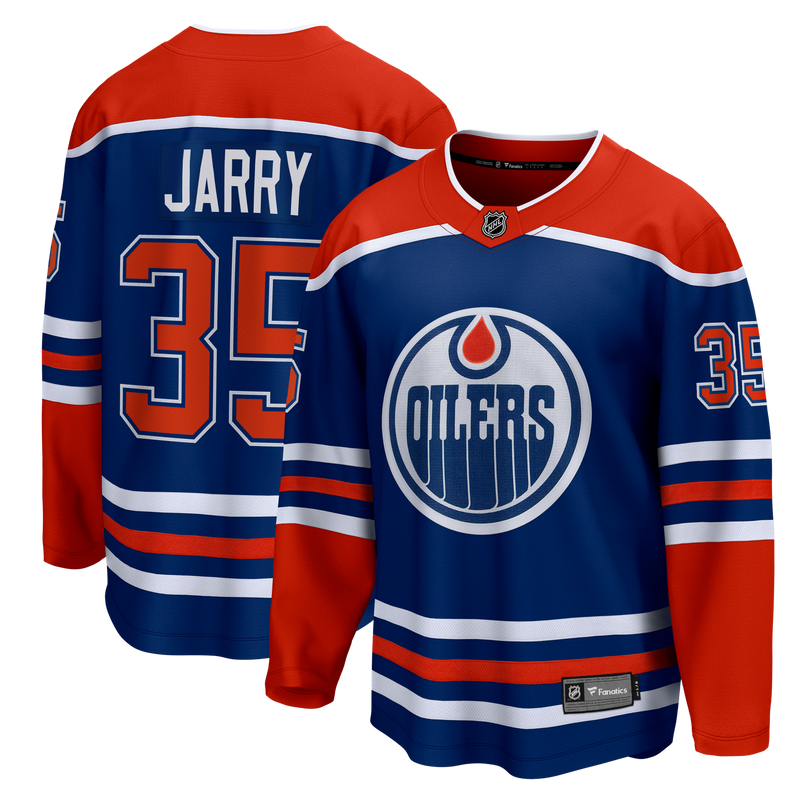 Edmonton Oilers Tristan Jarry Fanatics Royal Home Premier Breakaway Player Jersey