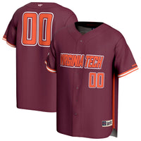 #00 Virginia Tech Hokies GameDay Greats Adult Lightweight Collegiate Baseball Fashion Jersey - Maroon