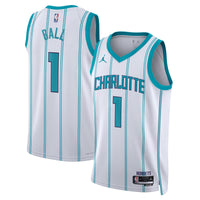 Charlotte Hornets Jordan Brand Association Edition Swingman Jersey - White - LaMelo Ball