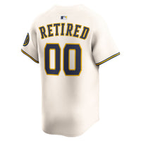 Milwaukee Brewers Nike Cream Home Limited Pick-A-Player Retired Roster Jersey