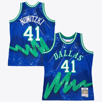 Dallas Mavericks Mitchell & Ness Dirk Nowitzki 1998 Hyper Hoops Swingman Jersey - Blue