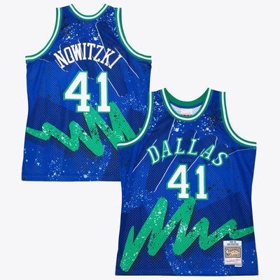 Dallas Mavericks Mitchell & Ness Dirk Nowitzki 1998 Hyper Hoops Swingman Jersey - Blue