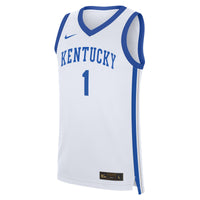 #1 Kentucky Wildcats Nike Home Replica Jersey - White
